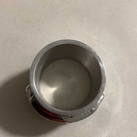 𝅺POTTERY Barn Placecard Napkin Rings Silver Tone- like new- set of 4 - Picture 6 of 11